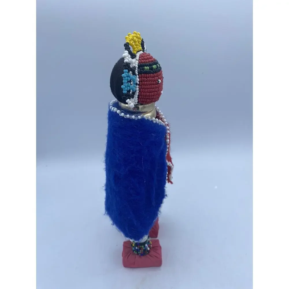 South African Ndebele Cloth Beaded Tribal Cultural Doll GUC